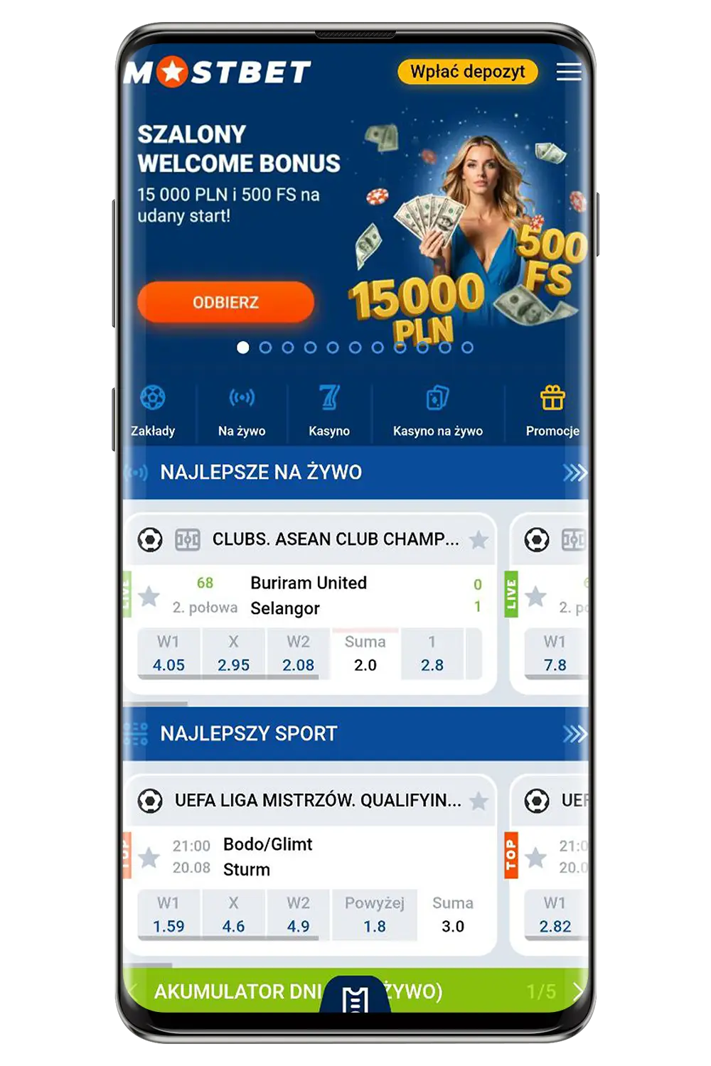 Zrzuty ekranu z oficjalnej strony internetowej