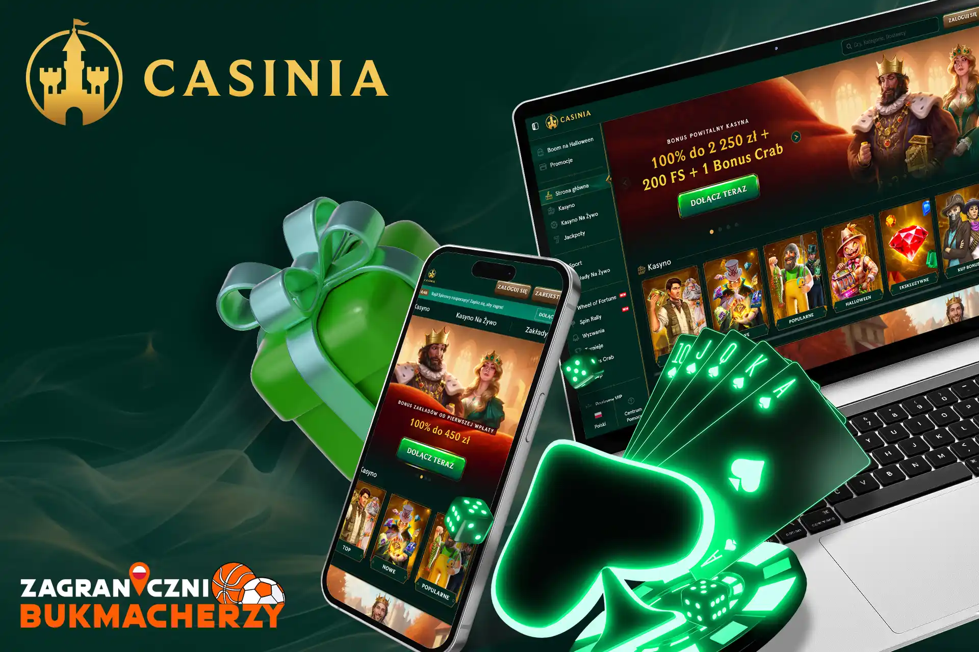 Witamy w kasynie Casinia, bonusy, zakłady sportowe i gry kasynowe