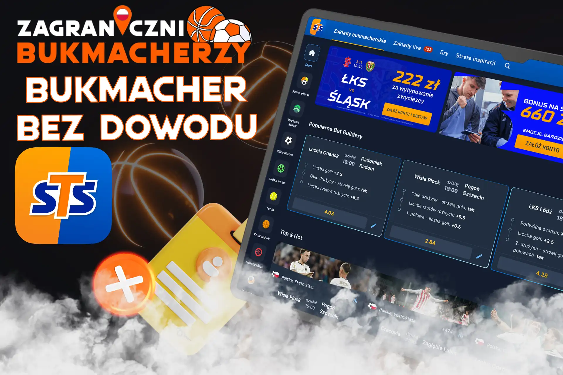 Bukmacher bez dowodu osobistego - STS